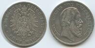 Deutsches Reich Kaiserreich Württemberg 5 Mark Silber S0176 - Karl I. 1864-1891 German States Kingdom of Württemberg -