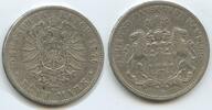 Deutsches Reich Kaiserreich 5 Mark Silber S0026 - Freie und Hansestadt Hamburg -