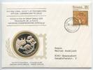 Vereinigten Staaten von Amerika - Botswana Silbermedaille im Numisbrief GN680c - Nashorn, Zebra, Hirsch - International Society of Postmasters -