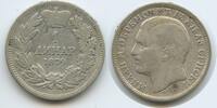 1 Dinar  Silber 1879 Serbien Königreich M#3025 - Milan Obrenovich IV. 1868-1889 Kingdome Serbia Sehr schön