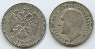 Jugoslawien Königreich 10 Dinara Silber M#3017 - Alexander I. 1921-1934 Kingdom of Yugoslavia -