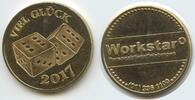 Österreich Wien Glücksbringer Glücksmünze Neujahrsmünze L2022 - Workstar Personaldienstleistungen - Glückswürfel - Viel Glück -