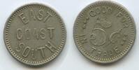 Vereinigten Staaten von Amerika USA Token Good For 5 Cents Wertmarke Jeton G4994 - East Coast South - Miami Florida -