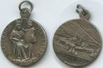 Deutschland Religiöse Medaille Wallfahrtsmedaille versilbert M558 - Gnadenbild von Ettal - Kloster Ettal -