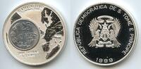 Saint Thomas and Prince Islands 2000 Dobras 1 Euro Silber G0167 - Luxembourg - 25 Centimes Year of the EURO - Saint Tome & Pricipe -