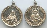 Österreich Pilgermedaille Silber M#5099 - Wallfahrtsmedaille Maria und Jesus (Dianakopf-Punze) -