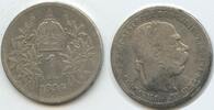 Österreich Kaiserreich 1 Corona (Krone) Silber G5716 - Kaiser Franz Joseph I. 1848-1916 Austria -