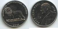 Kongo 1 Franc G11574 - Ernennung von Papst Johannes Paul II. 1978 Congo -