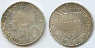 Österreich 2.Republik 10 Schilling Silber M#5964 - RARES JAHR Wachauerin mit Goldhaube Austria Scarce Year -