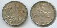 Litauen 1 Litas Vienas Silber H0364 - Latvia Republic Lithuania -