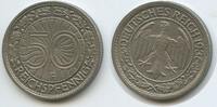 Deutsches Reich Weimar 50 Reichspfennig S0317 - SEHR RAR Germany Weimar Republic -