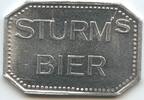 Deutschland Bundesrepublik Bayern Biermarke Wertmarke Bierzeichen G13304 - Coburg Sturm's Bier - 1 Kasten und 20 Flaschen Pfand -