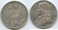 Vatikan Italien-Kirchenstaat 1 Scudo Silber GS368 - Pius IX. 1846-1878 Italian Papal States Vaticano -