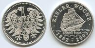 Deutschland Bundesrepublik Medaille versilbert G15262 - Kieler Woche 1882-2003 - Gorch Fock Segelschulschiff -