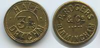 Großbritannien Great Britain United Kingdom Half Drachm 3fs M#6089 - P. Rogers & Co. Birmingham Apothecaries Weight -