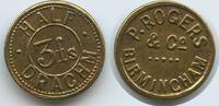 Großbritannien Great Britain United Kingdom Half Drachm 3fs M#6090 - P. Rogers & Co. Birmingham Apothecaries Weight -