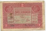 Österreich Ungarn Kaiserreich - Slowenien 2 Kronen mit Stempel GB574 - Ljubljana - Laibach Stempel 20.1.19 Banknote -
