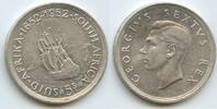 5 Shillings Silber 1952 Südafrika M#5643 - Segelschiff Ship Founding of Capetown South Africa Vorzüglich
