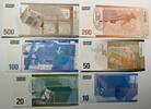 Deutschland Bundesrepublik Testbanknoten 10, 20, 50,100, 200, 500 E U R O GB452 - Nixdorf Computer Informationssysteme Musterbanknote Test Note Specimen -
