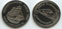 Deutschland Bundesrepublik Medaille 150 Jahre Eisenbahn PA748 - Gorch Fock Segelschulschiff Stapellauf und Indienststellung 1958 -