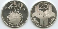 Portugal Republik - República Portuguesa 250 Escudos Silber H1017 - Carnation Revolution in 1974 -