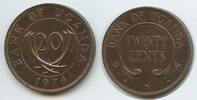 Uganda 20 Cents K32 - SEHR RAR - Elefanten-Stoßzähne -