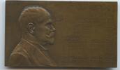 Österreich Kaiserreich Bronzeplakette zum 70sten Geburtstag M#0292 - Präsident Dr. Herrmann Hallwich - Zentral-Verband Industriellen Österr. -