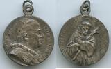 Italien Assisi Religiöse Medaille Wallfahrtsmedaille versilbert M3859 - Franz von Assisi - Papst Pius XI. 1922-1939 -