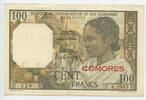 100 CFA Francs Banknote nd. 1963 Komoren Comores GB792 - RAR Comoro Islands Geldschein Gebrauchte Erhaltung, Mittelknick