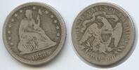Vereinigten Staaten von Amerika ¼ Dollar Silber H0679 - Seated Liberty Quarter - United States USA -