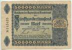 Deutsches Reich Weimar Bayern Fünfhunderttausend Mark Banknote Inflation GB339 - Bayerische Staatsbank München - Gutschein Notgeld Paper Money Germany -