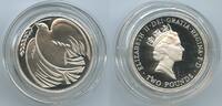 Großbritannien Great Britain United Kingdom 2 Pounds Silber PA151 - 50th anniversary of the end of World War II. - Elizabeth II. -