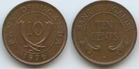 10 Cents 1976 Uganda G1211 - RAR Elefanten-Stoßzähne Vorzüglich, leicht fleckig