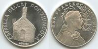 Italien Assisi Religiöse Medaille Wallfahrtsmedaille versilbert M3582 - Franz von Assisi - Cappella della Porziuncola -