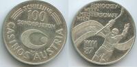 Österreich 2.Republik 100 Schilling Silber Sonderjeton GX1498 - Eishockey Weltmeisterschaft Wien WM87 - Casinos Austria -