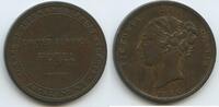 1 Penny Token 1874 Neuseeland New Zealand G11781 - United Service Hotel Auckland - Queen Victoria 1837-1901 RAR Sehr Schön