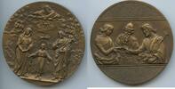 Vatikan Italien-Kirchenstaat Riesen Bronzemedaille Jubiläumsjahr der Erlösung GN1637 - Die Heilige Familie - Die Hochzeit der Jungfrau von Raffael -