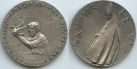 Vatikan Italien-Kirchenstaat Roma Große Silbermedaille Papst Paul VI. 1963-1978 M#8726 - Auf den 80. Geburtstag des Papstes - Noah mit der Friedenstaube -