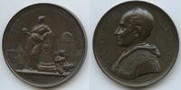 Vatikan Italien-Kirchenstaat Roma Große Bronzemedaille Papst Leo XIII. 1878-1903 M#8734 - Auf die Modernisierungsarbeiten des astronomischen Observatoriums -