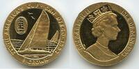 1/5 Crown Gold 1992 Insel Man - Isle of Man M#5507 - 1992 America s Cup, San Diego - Queen Elisabeth II. Polierte Platte