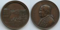 Vatikan Italien-Kirchenstaat Rom Große Bronzemedaille Papst Pius IX. 1846-1878 M#8772 - Zur Erinnerung an den Bau des neuen Armenhospizes -