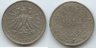 Frankfurt Stadt 1 Gulden Silber S0450 - Freie Stadt Frankfurt mit Gravur 1814 -