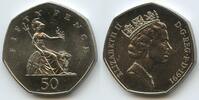 Großbritannien Great Britain United Kingdom 50 Pence G2221 - Queen Elizabeth II. -