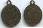 M3862 - Alte Wallfahrtsmedaille St. Joseph - Schutzengel mit Kind Frankreich -