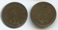 1 Pfennig G9554 - Germany Empire KM#1 VF+ RAR Wilhelm I. Deutsches Reich -
