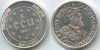 Belgien 5 Ecu Silber G0221 - Charles V. Treaties of Rome Belgie Belgium -