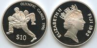 10 Dollars 1995 Fidschi GB1353 - Summer Olympics Atlanta 1996 Judo Proof Fiji Polierte Platte