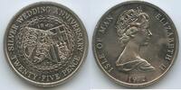 Insel Man - Isle of Man 25 Pence GS1099 - Silver Wedding Anniversary 1947-1972 Elisabeth II. -
