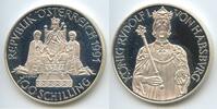 Österreich 2.Republik 100 Schilling Silber PA265 - König Rudolph I. von Habsburg Proof Austria -