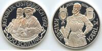 Österreich 2.Republik 100 Schilling Silber PA269 - Kaiser Karl V. Austria -